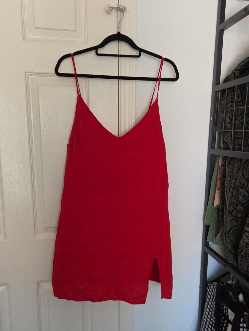 Reformation Red Slip Mini Dress